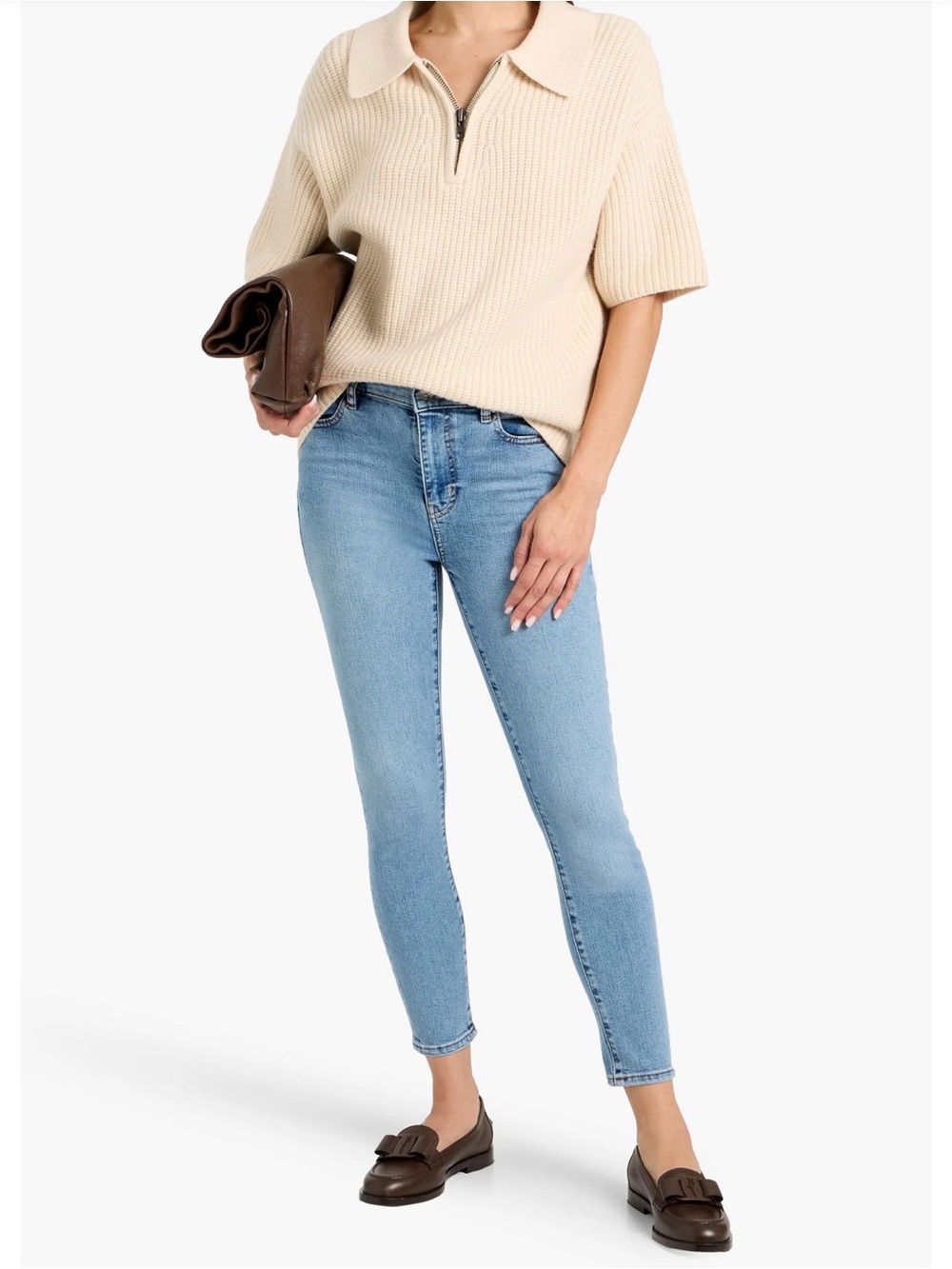 Frame Denim Light Blue Skinny Crop Jeans